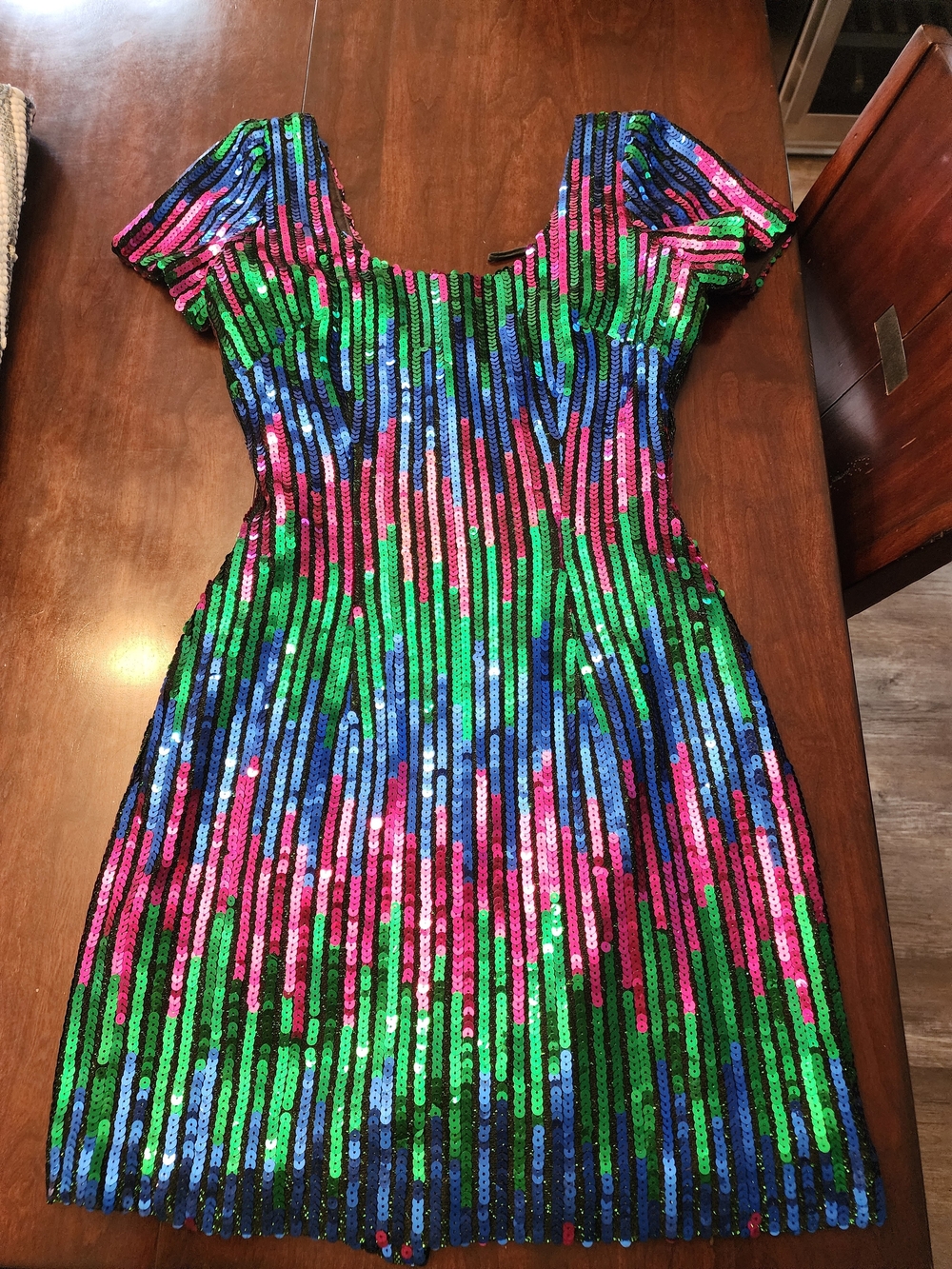 1992 Vintage Alyce Designs Sequin Mini Party Dress